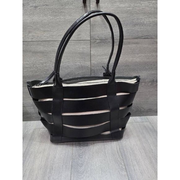 Botkier Hampton Leather Tote Shoulder bag Black B000474 - Picture 4 of 13